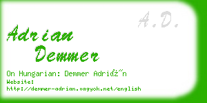 adrian demmer business card